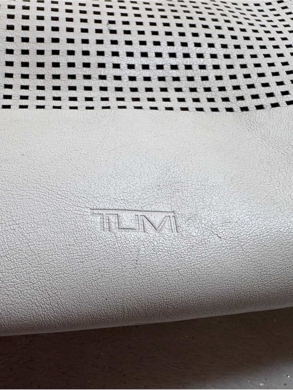 Vintage TUMI NoHo Leather Bucket Bag - Cream & Green Accents